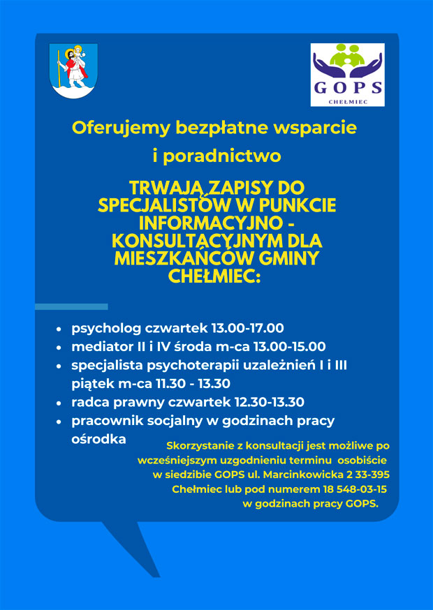 Punkt Konsultacyjny GOPS Chełmiec