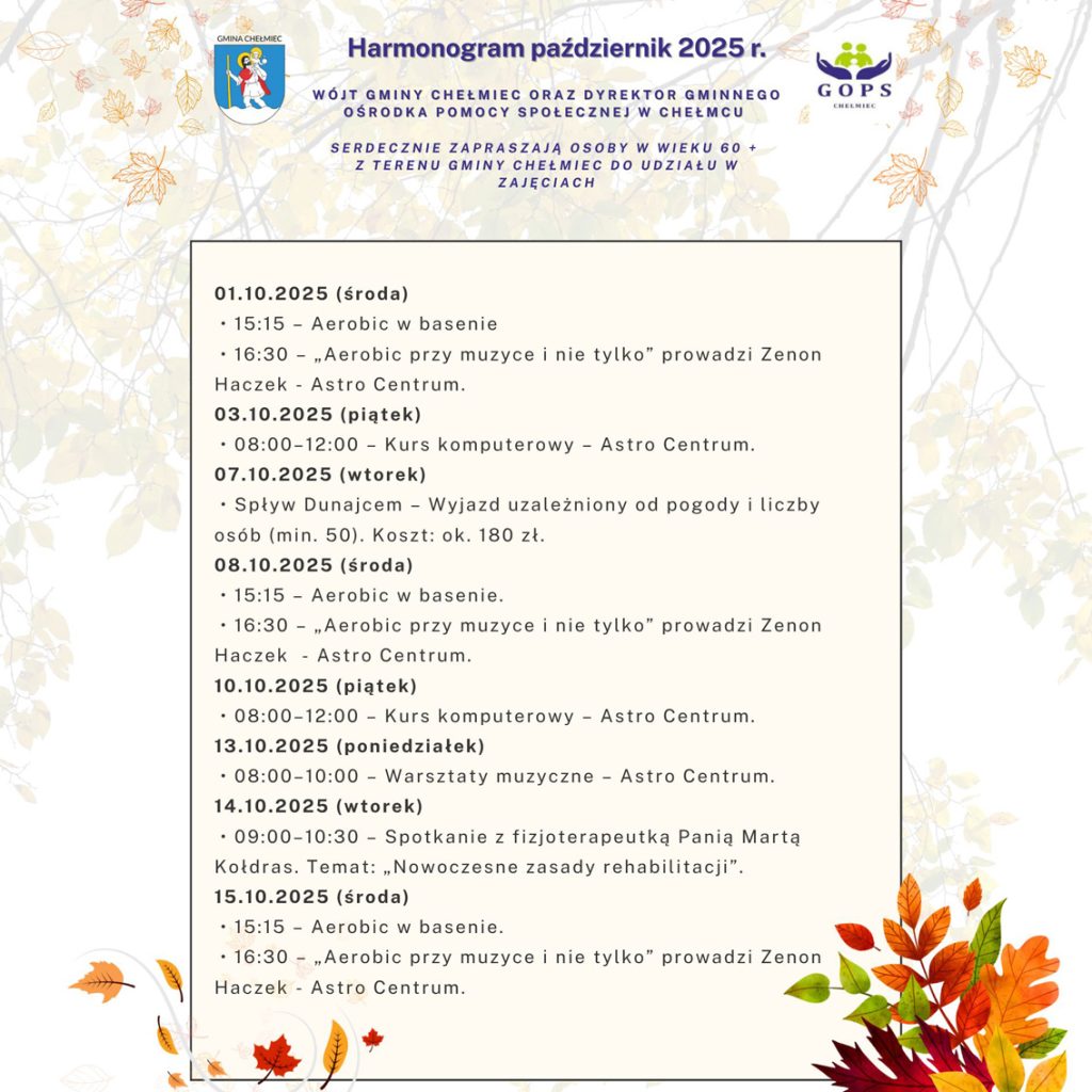Aktywny październik seniorów w Chełmcu