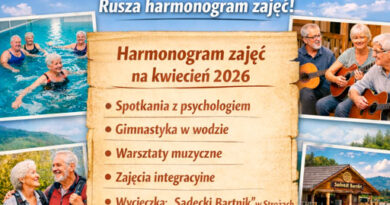 Seniorzy Chełmiec – harmonogram zajęć kwiecień 2026