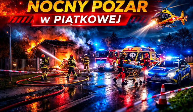 Dramatyczny pożar w Piątkowej