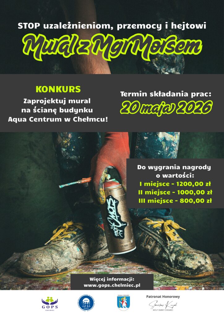 Mgr Mors stworzy mural w Chełmcu. Pomogą mu uczniowie – ruszył konkurs