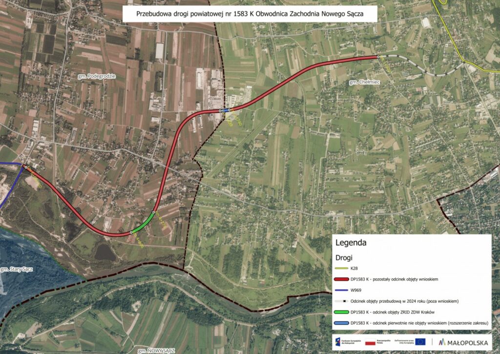 Rusza przebudowa obwodnicy zachodniej Nowego Sącza. Sprawdź, gdzie będą objazdy przez Chełmiec