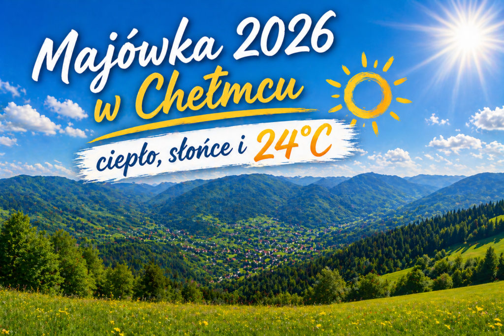 Majówka 2026 w Chełmcu prognoza pogdy