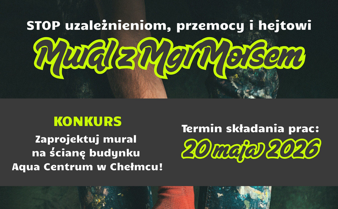 Mgr Mors stworzy mural w Chełmcu. Pomogą mu uczniowie – ruszył konkurs