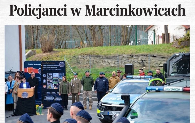 Marcinkowice: Policjanci zachęcali młodych do wstąpienia do służby
