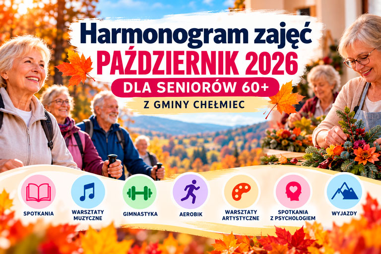 Październikowy harmonogram zajęć dla seniorów w gminie Chełmiec
