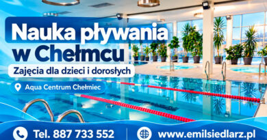 Nauka pływania w Chełmcu w Aqua Centrum Chełmiec – zajęcia dla dzieci i dorosłych, kontakt do instruktora Emil Siedlarz.